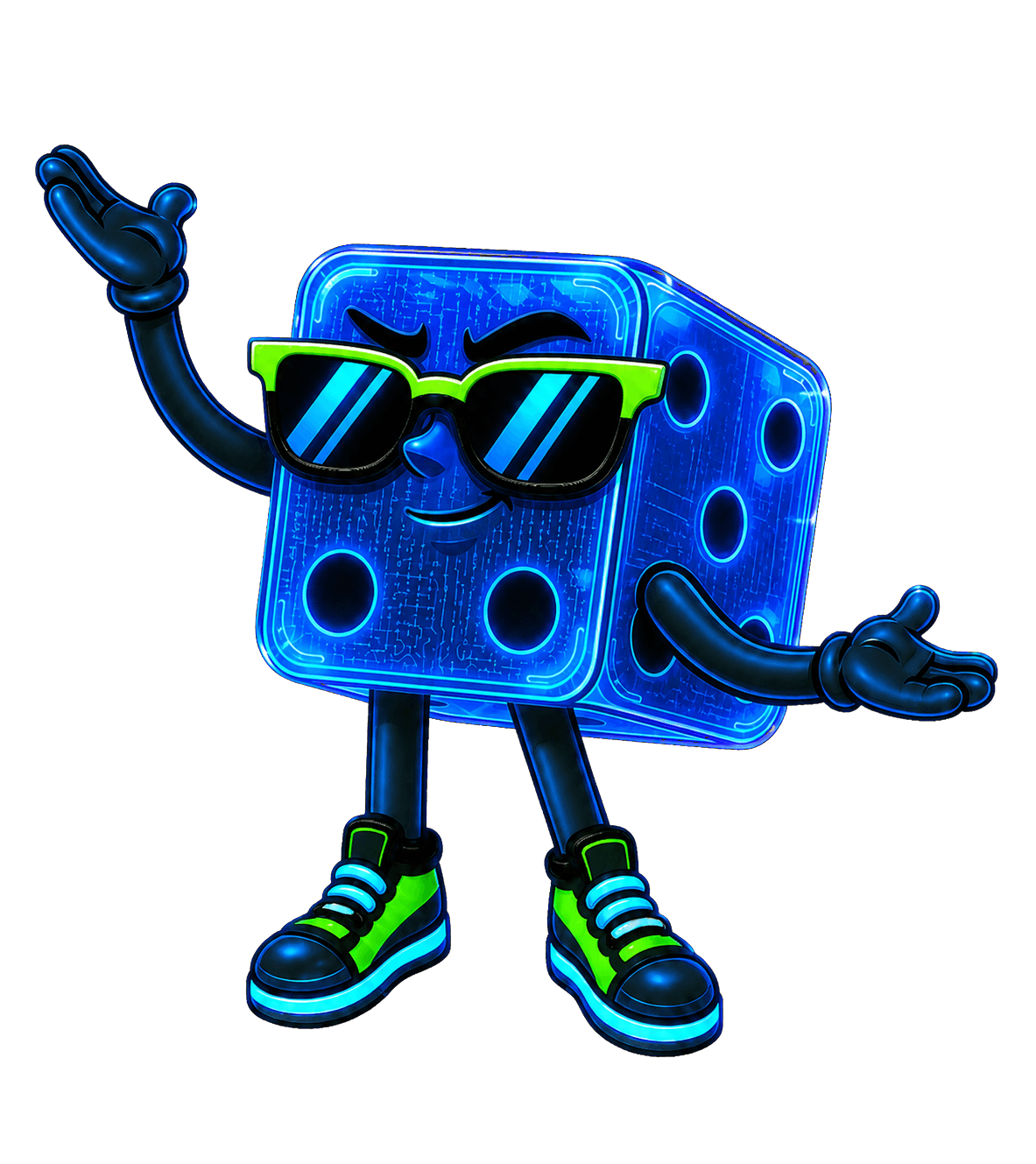 AlliedPWA blue glass mascot